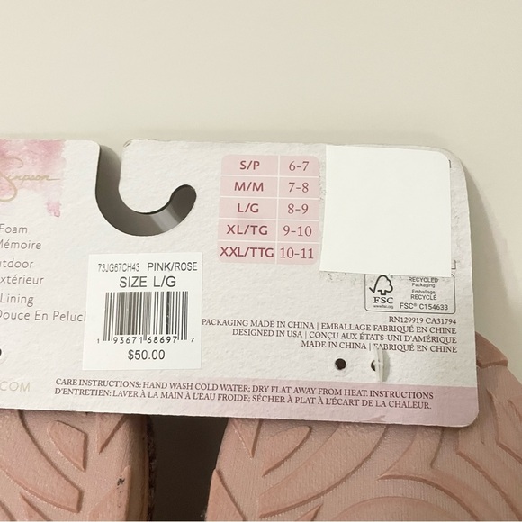 Jessica Simpson Women's Memory Foam Slippers Large 8-9 - Picture 11 of 16